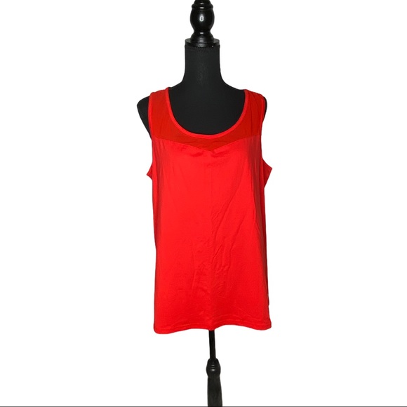 Livi Active Tops - Livi Active Women’s Red & Mesh Tank Top Size 18/20